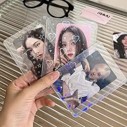 Careflection 20 Pieces 3 x 4 inch 35pt Random Holographic PVC Flashing Card Sleeves, Photocard Toploader, Kpop photocard Sleeves, Foil Card Protective Sleeve-image-3