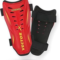 Vector X Manchester Shinguard | Shinguard for Football | Shinguard for Men| Stockings for Men & Women | Knee High Length Superior Grip for Shin Guard | Red Color | Set of 2 pcs | (S/M)-13