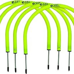 SAS SPORTS Agility Training C-Shape Passing Arcs for Improve Passing Game Made of Heavy Duty Plastic Spikes -Set of 5 (Size 12" x 15", Fluorescent Green)-1