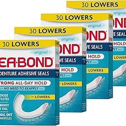 Sea Bond Original Lowers Denture Adhesive Wafers, 30 CT (Pack of 4)-23