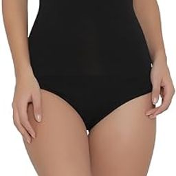 High-Waisted Tummy Control Shapewear Briefs, Black, Seamless Body Shaper with Full Coverage-image-90
