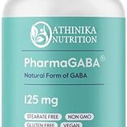PharmaGABA (120 Veggie Caps) - Natural GABA Supplement - No Stearates - Vegan - Non GMO - Gluten Free-image-99