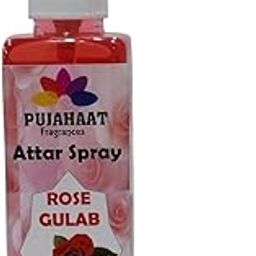 Rose Attar Spray by Pujahaat | 100ml Non Alcoholic Spray | Religious Mist | Air Freshener, Room Mist, Fabric and Linen Spray | Perfect for Prayer mats, beds, sofas, curtains (Rose)-image-31