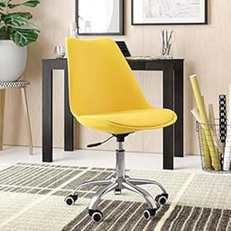 Finch Fox Height-Adjustable Stylish Modern Rotary Arm Office Chair for Salon, Spa, Bar, Medical, Kitchen, Doctor Stool Chair Yellow Color-image-14