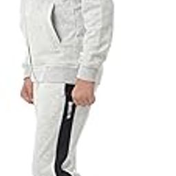 THE HOTDOG CO TRACKSUIT for boys for Everyday Wear and Play fabric Cotton Fleece |Color - Melanche Grey-image-6