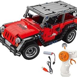 Magicwand® R/C Rechargeable DIY JEEEP Construction Building Blocks with Remote【448 Pcs】-image-65