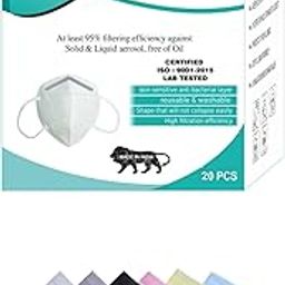 N95 Mask (5 Layer Without Filter) Washable Reusable Anti Pollution & Anti-Virus (NIOSH FDA Certified) with Meltblown and Hot Air Cotton for both men and women-picture-13