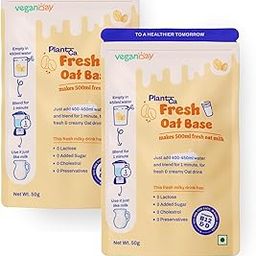 VeganDay Oat Base (makes 1L Oat Milk) | Fresh, Unsweetened & Plant-Based (PlantCa) | Just add water & blend | Dairy-free, Lactose-free | Zero added sugar, Zero Cholesterol, Zero Preservatives (Pack of 500ml x 2)-25