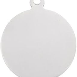 ATORSE Craft Kits 2xOuter Hole Stainless Steel DIY Engraving Blanks Tag Pendants 30MM-Silver-Crafts- Home Arts & Crafts- Metalworking-picture-3