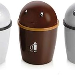 VEER Plastic Dustbin Trash Can with Sliding Lid for Home Office Kitchen | Car Dustbins | Bedroom Dustbin (Pack of 3) (21X14X14cm )-image-69