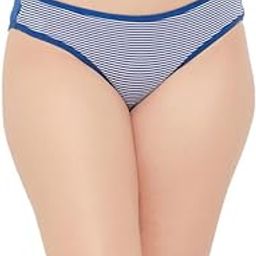 Women's Polyamide Low Waist Outer Elastic Bikini Panty - Blue-image-35