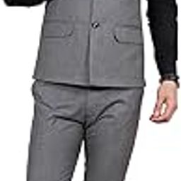Mens Polyester Cotton Plain Vest and Trouser Set-picture-46