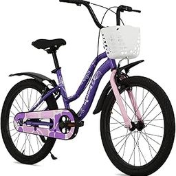 Lifelong 20T Cycle for Kids 5 to 8 Years-Rigid Bicycle for Girls-Single Speed Bike/Bicycle-95% Pre-Assembled-Balance Wheels-Suitable for Young Girls-Above 3 Feet 10Inch+ Height (llbc2005), Purple-image-26