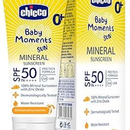 Chicco Baby Moments Mineral Sun Cream SPF 50 For Babies, 75g| 100% Mineral Sunscreen For All Skin Type | PA++++ | UVA and UVB Protection | Phenoxyethanol, Parabens & Lauryl Sulphates Free-image-15