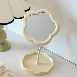Vaisag HousePortable Standing Mirror with Flower Style Frame Soft Pastel Color and Unique Shape Adds Joy to bedrooms, vanities, and Offices-image-11