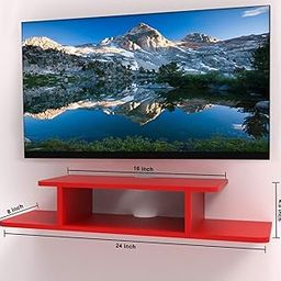 Tv Remote Holder/Set top Box Stand, Red-picture-3