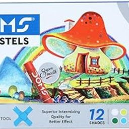 Doms 12 Shades Oil Pastel Box Pack | Smooth Color Intermixing For Better Effect | Bright & Intense Colors | Free Scrapping Tool | Non-Toxic & Safe For Childrens | Pack of 6-picture-3