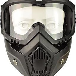 FABSPORTS protective goggles with detachable mask, Anti UV, Windproof, soft foam padded for comfort. Used for Motorcycle, Dirt Bike off road, ATV Ride, snowboarding, skiing, cycling etc-image-60