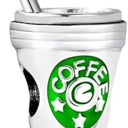 Coffee Cup Office Bead Charms Compatible with Pandora Bracelets-image-35
