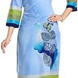 Women Linen Silk Floral & Leaf Printed Straight Kurta With Pant | Linen Silk Salwar Suit | Floral & Leaf Suit Set | Embroidered Kurta Set | Straight Salwar Kameez-image-24