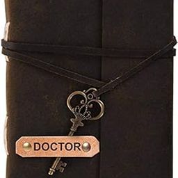 RJKART A5 Leather Doctor Embossed on Cover Diary with Key Lock for Men and Women (Brown)-18