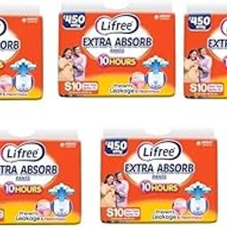 COMPATIBLE WITH Lifre Extra Absorb Pants Adult Diaper Pants Unisex, Small, 50 Pieces, Waist size - 24-33 Inches, 60-85 cm (Pack of 5)-image-94