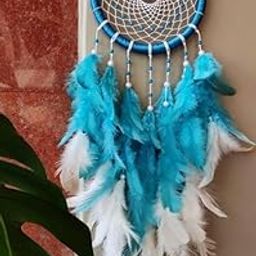 UVID Art and Craft Supplies Feather Dream Catcher (25 inch, Blue) BZ_UVID 5inchDreamcatcherBlue-image-31
