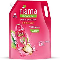 Fiama Body Wash Shower Gel Patchouli & Macadamia, 1.5L Bodywash Refill Value Pouch for Women & Men with Skin Conditioners for Soft, Glowing Skin, Suitable for All Skin Types-31