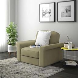 Comfinia Intimate Armchair – 1 Seater Luxury Sofa for Living Room and Offices (Oliv Green)-image-3
