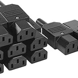 uxcell 10Pcs AC 250V 10A Female 3 Terminals IEC320 C13 Power Adapter Connector-picture-46
