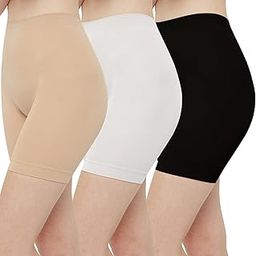 Womens Slip Shorts for Under Dresses High Waisted Bike Shorts 3-Pack-image-14