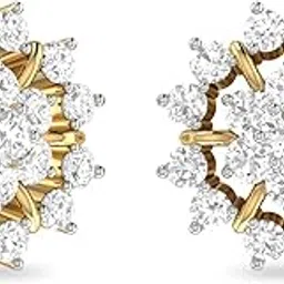 Aucent by PC Jeweller The Sheerana 18KT Yellow Gold and Diamond Earrings-picture-4