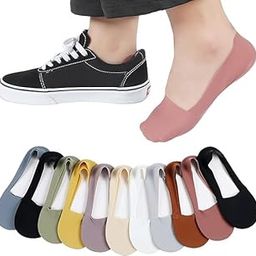Thin No Show Socks Womens Summer Low Cut Liner Non Slip Invisible Socks (Mixed Colour 6 Pairs)-image-34