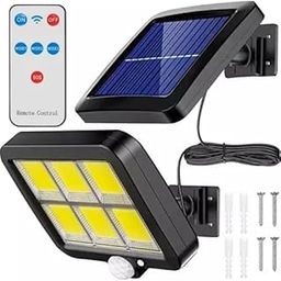 Vinskep Solar Lights Outdoor Motion Sensor w/ 240 Bright COB LED, 16.4Ft Cable, 3 Lighting Modes, Adjustable Panels. Wired Security Solar Powered Flood Lights for Indoor, Outside, Yard, Garden (2) (2)-image-60