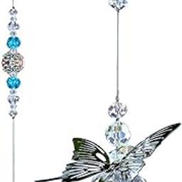 WEISIPU Crystals Ball Prisms Suncatchers - Hanging Ornament Crystals Butterfly Suncatchers with Clear Crystal Ball for Home, Office, Garden Decoration, Car Pendant, Birthday Present-image-30