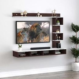 Wooden LED TV Entertainment Unit Stand Cabinet Showcase Panel - Do it Yourself Installation (44-55 Inches)-39