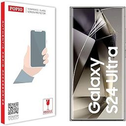 POPIO Acrylic Screen Guard For Samsung Galaxy S24 Ultra 5G Cellphone (Transparent) Edge To Edge Full Screen Coverage With Easy Installation Kit-image-53