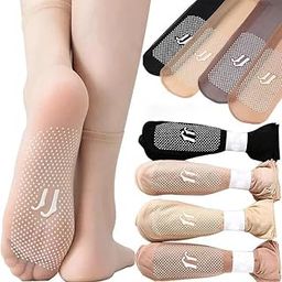 Summer Women Socks for Women and Girls | 5 Pairs (S M SIZE) Invisible Slip-resistant Ultra-Thin Transparent Socks | Nylon Summer Crystal Silk Ankle Length Stocking Socks for Women and Girls-picture-43