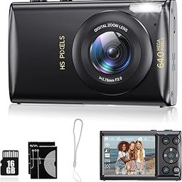 Beginner-Friendly 4K Digital Camera, 64MP Vlogging Camera with 18X Zoom, Autofocus Point-and-Shoot Compact Camera for Teens, Boys, and Girls – Includes 16GB Memory Card-17
