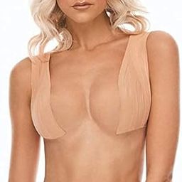 Women's Multipurpose Breast Lift Tape with Reusable Silicone Nipple Covers | Cotton Spandex Push-Up Tape | Invisible Adhesive Pasties – Comfortable & Reusable Multicolour-image-24