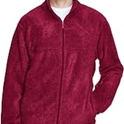 Harriton Men's 8 oz. Full-Zip Fleece M WINE-image-12