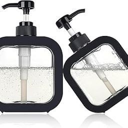 Bottle Soap Dispenser for Bathroom Kitchen Large-Capacity Dispensing Bottled Hand Soap Dish Soap Shower Gel Shampoo Washing Powder Replacement Empty Bottle(Black-1 Pc)-image-51