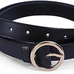 | Since 2019 | Women's PU Leather Belt with Golden Round Metal Buckle - Perfect for Formal & Casual Wear-image-90