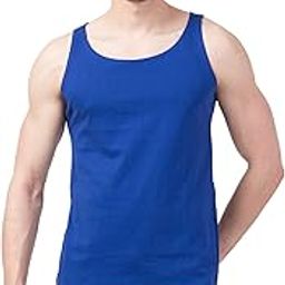 Solid Cotton Royal Blue Gym Vest for Men (CR-Vest-K-RBLUE_Royal Blue_L)-image-75