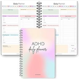 ADHD Daily Planner for Neurodivergent Adults - Productivity Daily Planner & Task Management to Stay Organized and Focused - A5 Pastel Rainbow-32