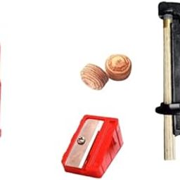 JBB Snooker cue tip and Pool 9mm Seven Layered Leather Cue Tip 2 Pieces + 1 (Tip Modification Set)-picture-28