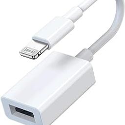 RyzCare Lightning to USB Camera Adapter,USB 3.0 OTG for i-Phone for i-Pad,Portable USB Compatible iOS, Support Card Reader,USB Flash Drive,Keyboard,Mouse,No Application-Plug & Play (Adapter)-27