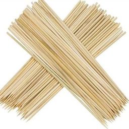 Sakoraware Natural Bamboo Wooden Skewers | BBQ Sticks Seekh (260 pcs) for Kabab Chicken Paneer Tikka Fruits Salad | Barbecue skewers for Oven Microwave Pan Grilling (10 inch Each, 3 mm Thickness)-image-36