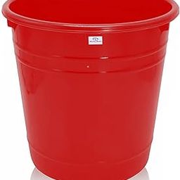 Heart Home Plastic Dustbin|Portable Garbage Basket & Round Trash Can Open-Top For Home,Kitchen,Office,College,5 Ltr.(Red)-19