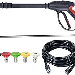 UJEAVETTE High Pressure 4000 PSI Washer Spray Wand Nozzle Hose Kit 7pcs+8m Hose-image-76